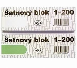 Šatnový blok  1-200 listů