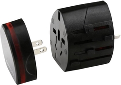 cestovní adaptér 4v1 s USB černá,Omega