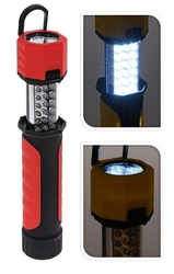 Svítilna a baterka multi.LED červ.