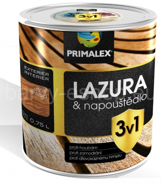 Primalex LAZURA a NAPOUŠTĚDLO 3v1